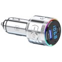 Ładowarka samochodowa 3MK Hyper Car Power Transmitter 48W QC PD PPS USB-C/USB-A z transmiterem audio srebrny