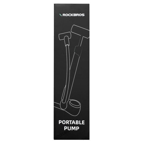 Pompka rowerowa Rockbros 42310006001 z manometrem - czarna