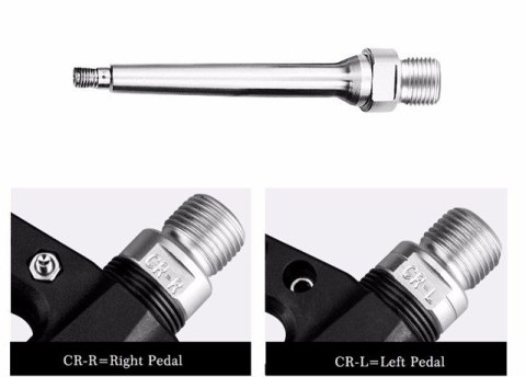 Zestaw pedałów rowerowych Rockbros 2017-12CBK z nylonu - czarny