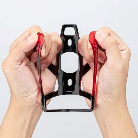 Uchwyt rowerowy Rockbros FK338 na bidon - czarno-czerwony