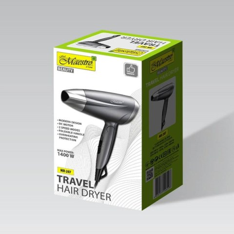 Suszarka do Włosów Feel Maestro MR-207 Grafit Srebrzysty 1400 W