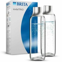 Termos Brita 1046733 Szary Przezroczysty Srebrzysty Stal nierdzewna 1 L (2 Sztuk)