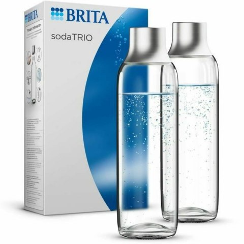 Termos Brita 1046733 Szary Przezroczysty Srebrzysty Stal nierdzewna 1 L (2 Sztuk)