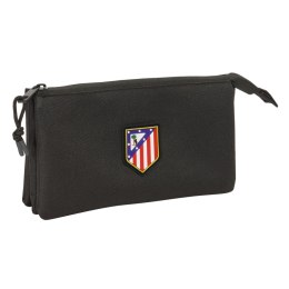 Piórnik Potrójny Atlético Madrid Czarny 22 x 12 x 3 cm