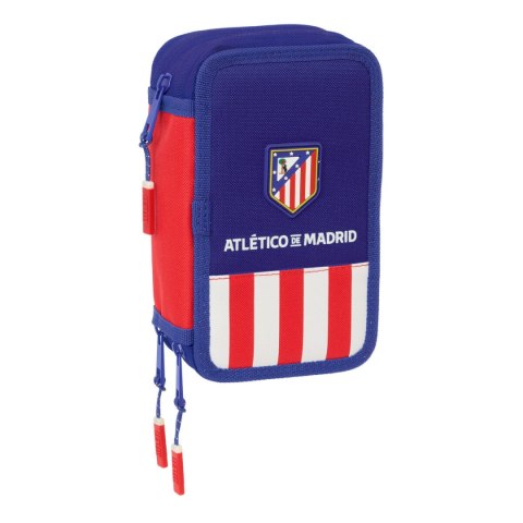 Piórnik potrójny Atlético Madrid Niebieski Biały Czerwony 12,5 x 19,5 x 5,5 cm 37 Części