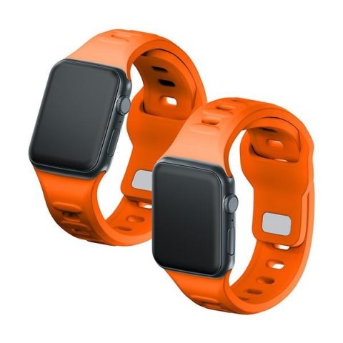 3MK Silicone Watch Strap pomarańczowy/orange dla Apple Watch 42/44/45/49mm