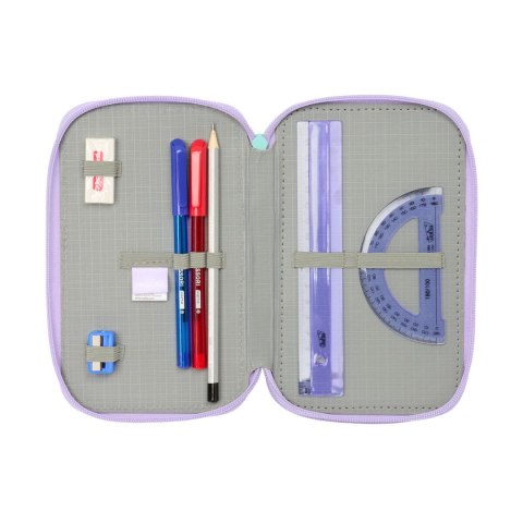 Piórnik potrójny Frozen Spirit Liliowy 12,5 x 19,5 x 5,5 cm 37 Części