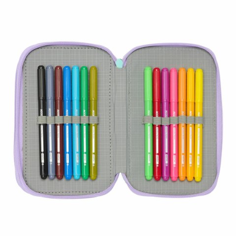 Piórnik potrójny Frozen Spirit Liliowy 12,5 x 19,5 x 5,5 cm 37 Części