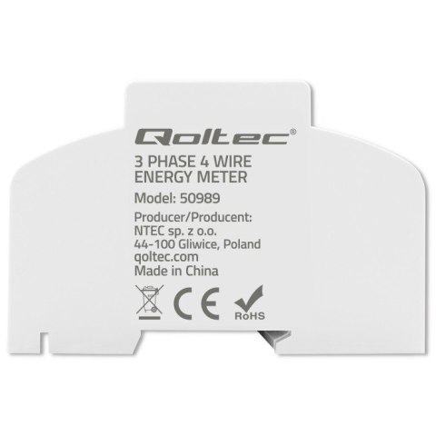 Trójfazowy dwukierunkowy elektroniczny licznik | miernik zużycia energii na szynę DIN | 400V | 100A | LCD | 4P