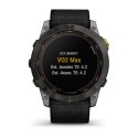 Zegarek sportowy Garmin Enduro 2 Solar 35mm Black Carbon Gray DLC Ti Ultrafit Band Szary