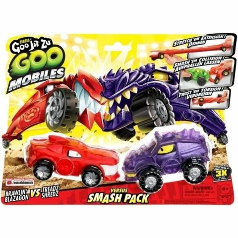 Figurka superbohatera Moose Toys GOO MOBILES - BLAZAGON VS TREADS SHREDZ Czerwony