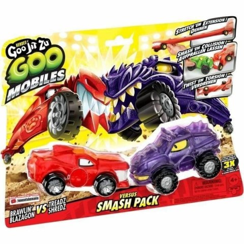 Figurka superbohatera Moose Toys GOO MOBILES - BLAZAGON VS TREADS SHREDZ Czerwony