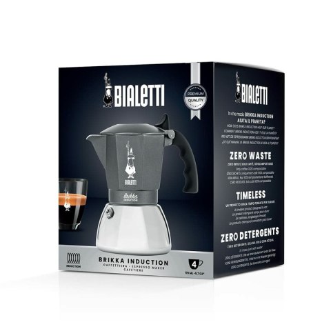 Włoska Kafeterka Bialetti Brikka Srebrzysty Aluminium