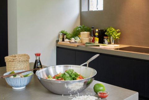 Wok stalowy Demeyere Industry 5 - 30 cm