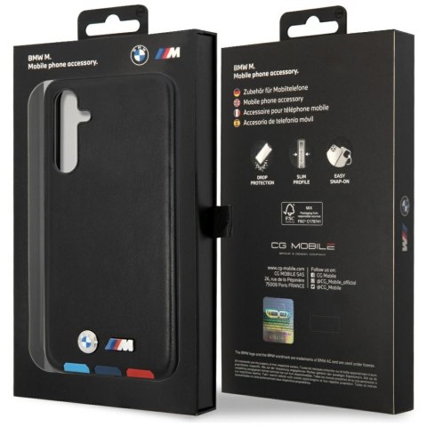 Etui BMW BMHCSA5422PTDK A54czarny/black Leather Stamp Tricolor