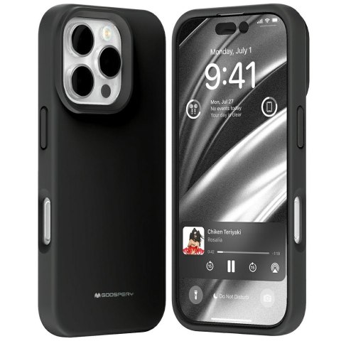 Etui Mercury Pure Magsafe Silicone do iPhone 16 Pro czarny