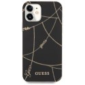 Guess GUHCP12SPCUCHBK iPhone12 mini 5,4" czarny/black hardcase Gold Chain Collection