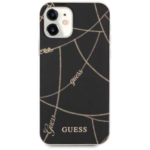 Guess GUHCP12SPCUCHBK iPhone12 mini 5,4" czarny/black hardcase Gold Chain Collection