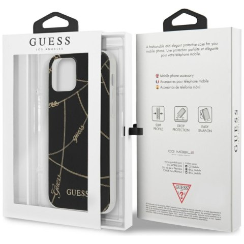 Guess GUHCP12SPCUCHBK iPhone12 mini 5,4" czarny/black hardcase Gold Chain Collection
