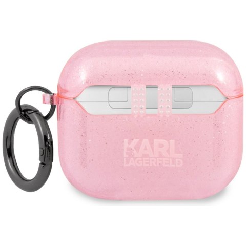 Karl Lagerfeld KLA3UCHGP AirPods 3 cover różowy/pink Glitter Choupette