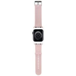 Karl Lagerfeld Pasek KLAWLSLKCNP Apple Watch 42/44/45/49mm różowy/pink strap 3D Rubber Karl&Choupette Heads