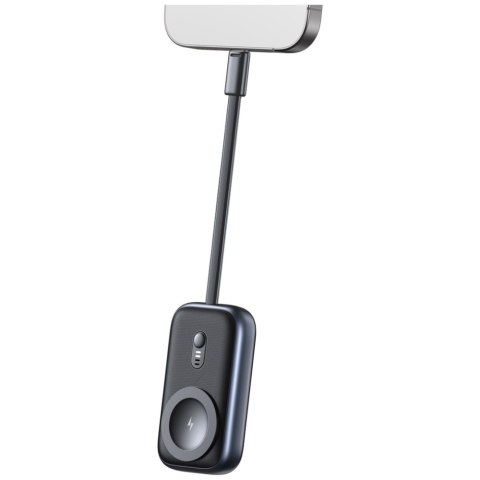 Ładowarka indukcyjna 2w1 Usams CD245 do Apple Watch z powerbankiem 1200mAh + kabel USB-C titanium