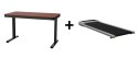 Bieżnia Urevo U1 Smart Walkingpad + Biurko regulowane elektrycznie TUCKANO czarny/orzech