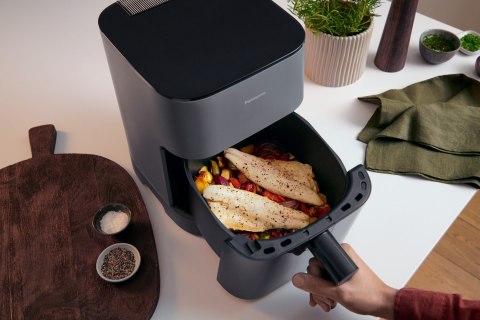 Frytkownica Panasonic NF-CC500SXE z wyświetlaczem LCD, 5 l, 1450 W, obudowa Cool touch