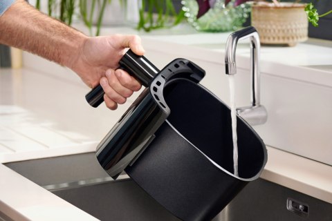 Frytkownica Panasonic NF-CC500SXE z wyświetlaczem LCD, 5 l, 1450 W, obudowa Cool touch