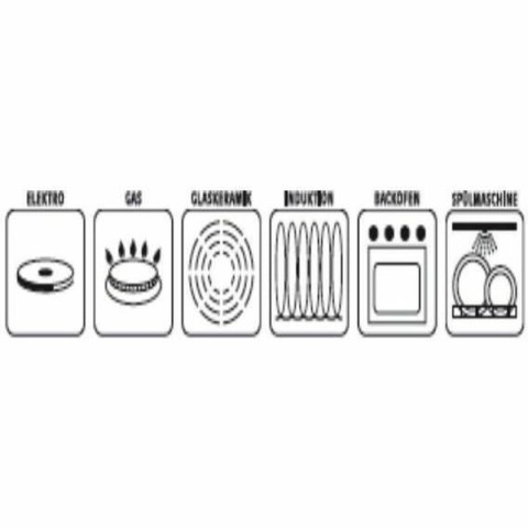 Garnek z Pokrywką GSW Czarny Stal emaliowana