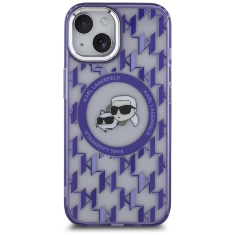 Karl Lagerfeld KLHMP15SHMCKMHU iPhone 156.1" fioletowy/purple IML Monogram Karl&Choupette Head MagSafe