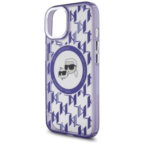 Karl Lagerfeld KLHMP15SHMCKMHU iPhone 156.1" fioletowy/purple IML Monogram Karl&Choupette Head MagSafe