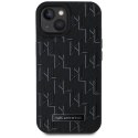 Karl Lagerfeld KLHMP15SPKHPORPK iPhone 15 / 14 / 13 6.1" hardcase czarny/black Leather Monogram Metal Logo MagSafe