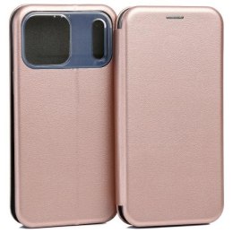 Etui Beline Book Magnetic do iPhone 17 Pro Max różowo-złoty