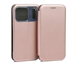 Etui Beline Book Magnetic do iPhone 17 Pro różowo-złoty