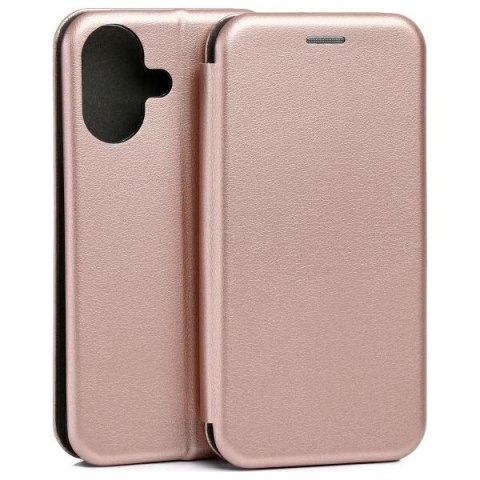 Etui Beline Book Magnetic do iPhone 17 różowo-złoty