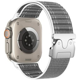 Pasek Beline Woven Nylon Diagonal Style Parachute do Apple Watch 42/44/45/49mm szary