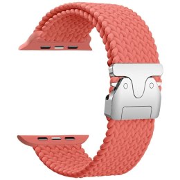 Pasek Beline Woven Nylon Parachute do Apple Watch 42/44/45/49mm różany czerwony