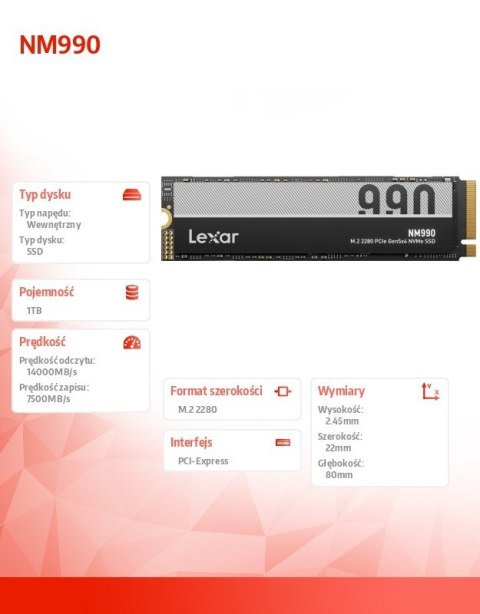 Dysk SSD NM990 1TB Gen5 14000/7500