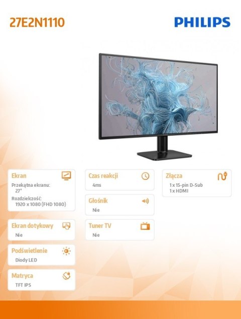 Monitor 27E2N1110 27 cali IPS 120Hz HDMI VGA
