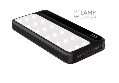 Powerbank P10 LCDPD 10 000mAh LAMP z funkcją mocnego źródła światła, moc wyjściowa 22,5W Port Delivery (PD20W)