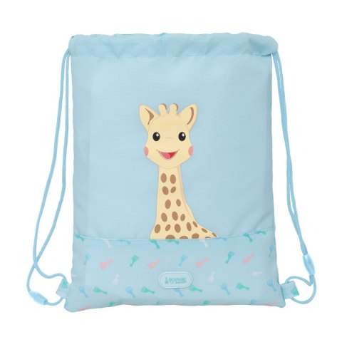 Worek na buty ze sznurkami Sophie la Girafe Niebieski 26 x 34 x 1 cm