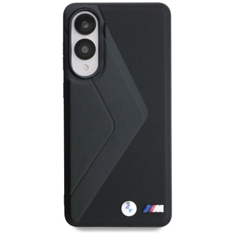 Etui BMW Leather Oversized Stripes MagSafe do Samsung Galaxy S25 Edge czarny