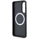 Etui BMW Leather Oversized Stripes MagSafe do Samsung Galaxy S25 Edge czarny