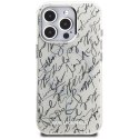 Etui Karl Lagerfeld IML Karl Script Pattern MagSafe do iPhone 16 Pro biały