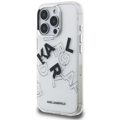 Etui Karl Lagerfeld IML Sketched Graphic do iPhone 16 Pro przezroczysty