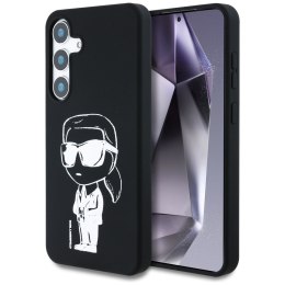 Etui Karl Lagerfeld Silicone Graffiti Ikonik Printed Logo MagSafe do Samsung Galaxy S25 czarny