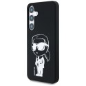 Etui Karl Lagerfeld Silicone Graffiti Ikonik Printed Logo MagSafe do Samsung Galaxy S25 czarny