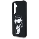 Etui Karl Lagerfeld Silicone Graffiti Ikonik Printed Logo MagSafe do Samsung Galaxy S25 czarny