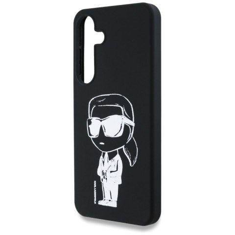 Etui Karl Lagerfeld Silicone Graffiti Ikonik Printed Logo MagSafe do Samsung Galaxy S25 czarny
